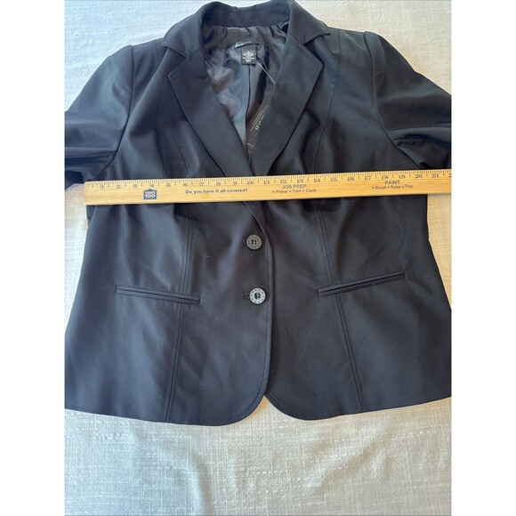 Lane Bryant Two Button‎ Black Blazer Double Weave Stretch Size 16 NWT $79 - Picture 7 of 8